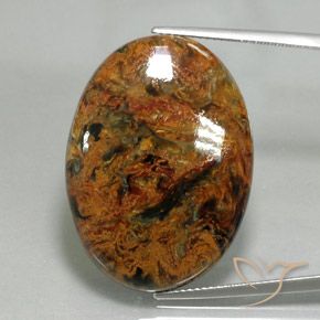 28.14ct 天然 マルチカラー ピーターサイト, 楕円形, オペーク