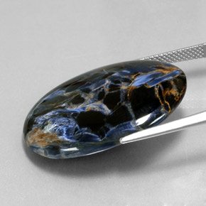 21.39カラットの天然マルチカラーピーターサイト、オーバルカット、オペーク