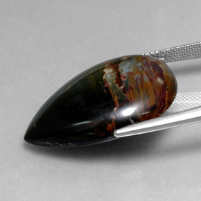 20.63カラットの天然マルチカラーピーターサイト、洋梨の形、オペーク