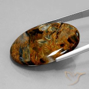 21.61カラットの天然マルチカラーピーターサイト、オーバルカット、オペーク