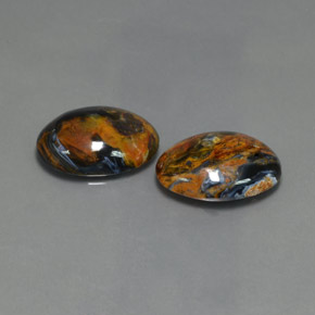 カラットの天然灰色がかった青ピーターサイト（15.9×12.1 mm・オーバルカット）