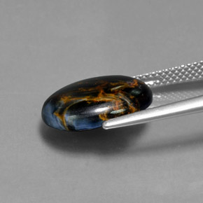 5.19カラットの天然マルチカラーピーターサイト、オーバルカット、オペーク