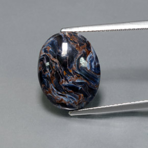 7.11カラットの天然マルチカラーピーターサイト、オーバルカット、オペーク