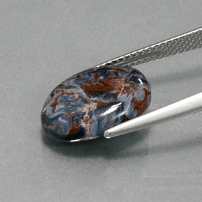 4.49カラットの天然マルチカラーピーターサイト、オーバルカット、オペーク