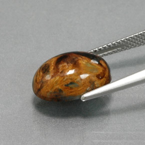 5.08カラットの天然マルチカラーピーターサイト、オーバルカット、オペーク