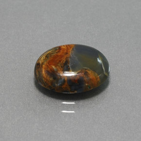 3.60カラットの天然マルチカラーピーターサイト（12.3×10.1 mm・オーバルカット）