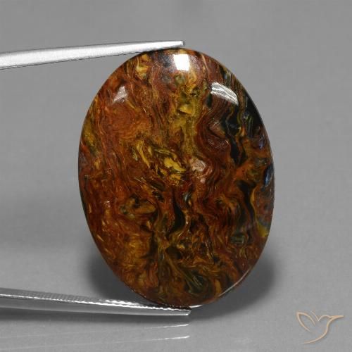 22.19ct 天然 マルチカラー ピーターサイト, 楕円形, オペーク