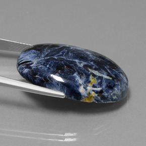 30.94カラットの天然マルチカラーピーターサイト、オーバルカット、オペーク