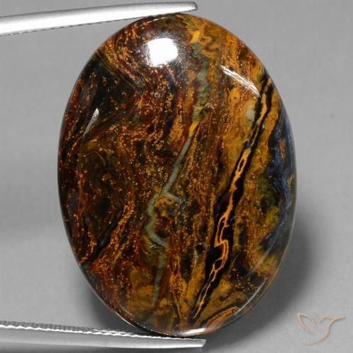27.91ct 天然 マルチカラー ピーターサイト, 楕円形, オペーク