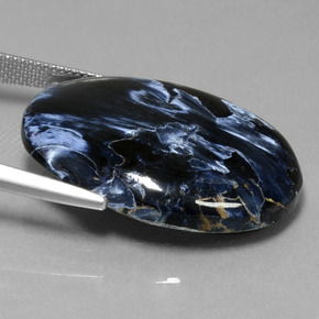 30.07カラットの天然マルチカラーピーターサイト、オーバルカット、オペーク