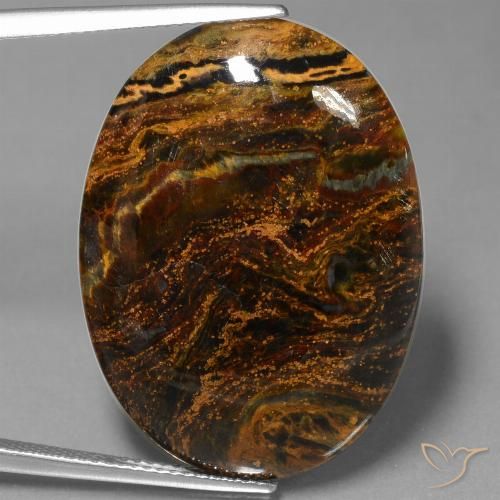 21.92ct 天然 マルチカラー ピーターサイト, 楕円形, オペーク