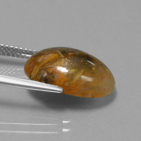 6.69カラットの天然マルチカラーピーターサイト、オーバルカット、オペーク