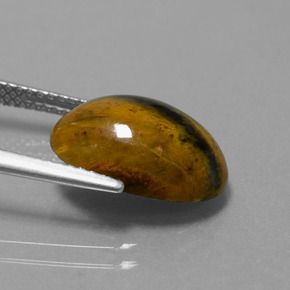 4.63カラットの天然マルチカラーピーターサイト、オーバルカット、オペーク