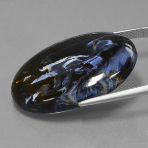 31.19カラットの天然マルチカラーピーターサイト、オーバルカット、オペーク