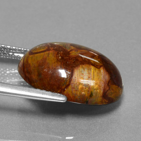 8.30カラットの天然マルチカラーピーターサイト、オーバルカット、オペーク