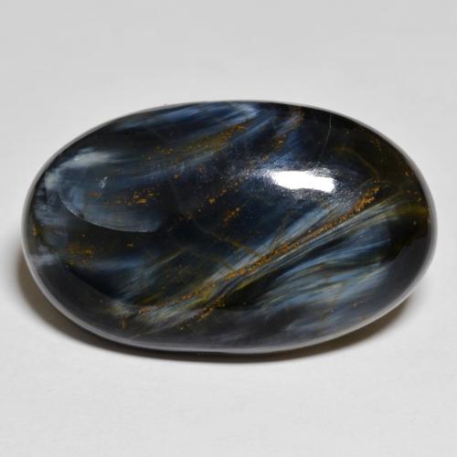 19.36カラットの天然マルチカラーピーターサイト（25.7×15.7 mm・オーバルカット）