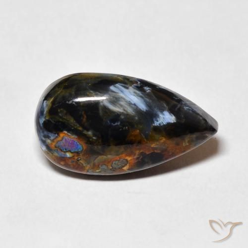 6.42ct 天然 マルチカラー ピーターサイト, 洋梨の形, オペーク