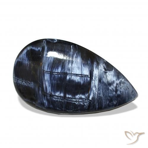 6.31カラットの天然マルチカラーピーターサイト、洋梨の形、オペーク