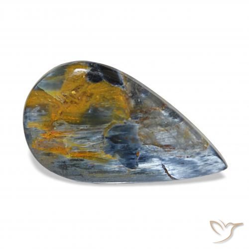 8.18カラットの天然マルチカラーピーターサイト、洋梨の形、オペーク