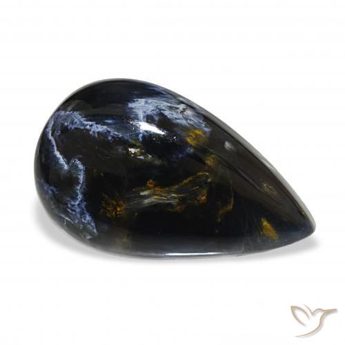 12.86カラットの天然マルチカラーピーターサイト、洋梨の形、オペーク