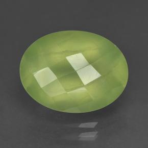 9.97カラットの天然グリーンプレナイト（15.9×12.1 mm・オーバルカット）