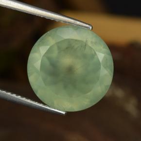 9.04カラットの天然Yellow Green プレナイト（14.01 mm・ラウンドカット）