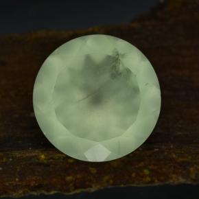 9.44カラットの天然Very Light Green プレナイト（13.90 mm・ラウンドカット）