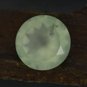 9.44カラットの天然Very Light Green プレナイト（13.90 mm・ラウンドカット）