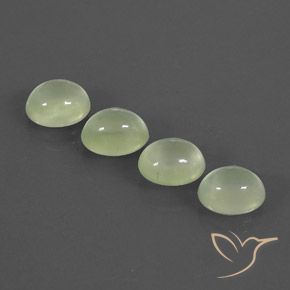 10.17ctw 天然 Light Green  プレナイト, 楕円形, 透明/半透明