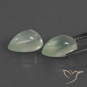 Shop natural 5.93ct Light Pear Green  プレナイト gems, 洋梨の形, from 南アフリカ at GemSelect. In stock, global shipping!