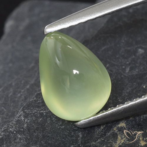 2.52ct 天然 Yellow Green  プレナイト, 洋梨の形, 透明