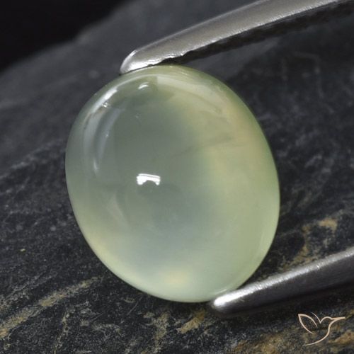 3.21ct 天然 Pale Green  プレナイト, 楕円形, 透明