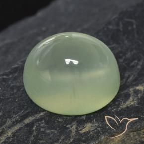 3.21カラットの天然Pale Green プレナイト、楕円形、透明