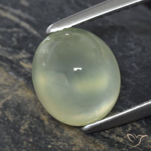 2.77ct 天然 Pale Pear Green  プレナイト, 楕円形, 透明