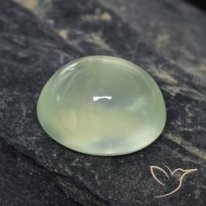1.59カラットの天然Pale Green プレナイト、楕円形、透明