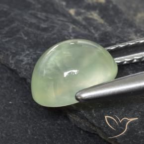 1.59カラットの天然Pale Green プレナイト、楕円形、透明