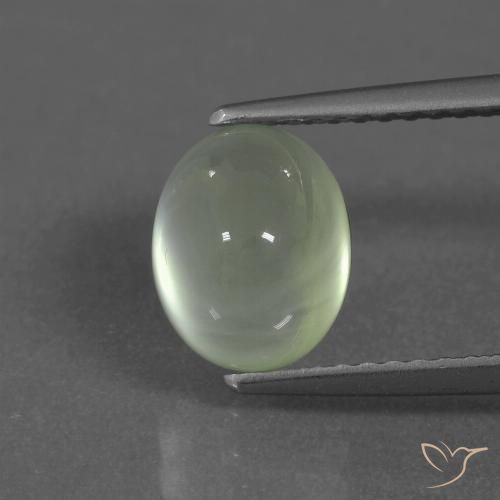 2.23ct 天然 Light Green  プレナイト, 楕円形, 透明/半透明