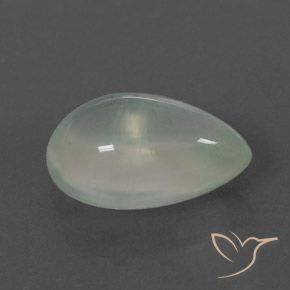 3.61カラットの天然Light Green プレナイト、洋梨の形、透明/半透明