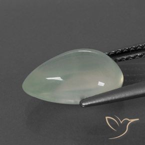 3.61カラットの天然Light Green プレナイト、洋梨の形、透明/半透明