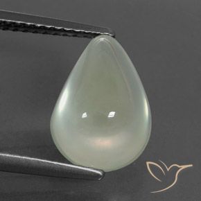 4.40カラットの天然Light Green プレナイト、洋梨の形、透明/半透明