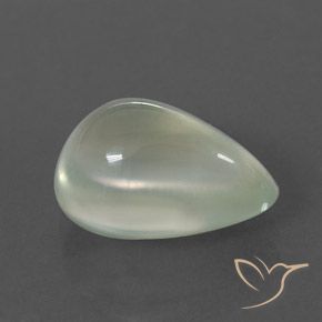4.40カラットの天然Light Green プレナイト、洋梨の形、透明/半透明