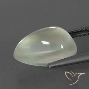 4.40カラットの天然Light Green プレナイト、洋梨の形、透明/半透明
