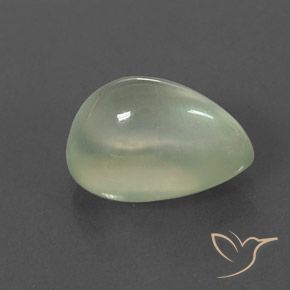 4.26カラットの天然Olive Green プレナイト、洋梨の形、透明/半透明