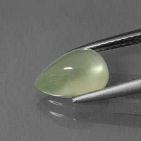 1.81カラットの天然グリーンプレナイト（9.1×6.4 mm・透明）