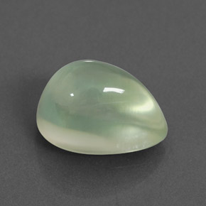 2.35カラットの天然グリーンプレナイト（9.1×6.2 mm・透明）