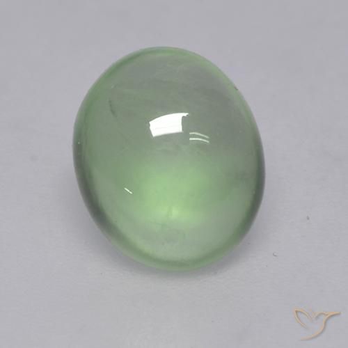 1.73ct 天然 Very Light Green  プレナイト, 楕円形, 透明