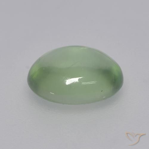 1.73カラットの天然Very Light Green プレナイト、楕円形、透明
