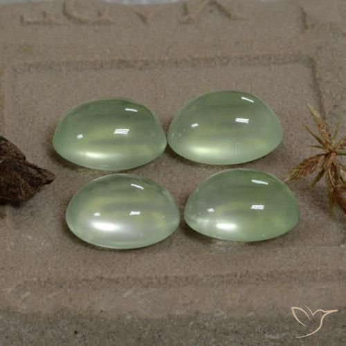 Shop natural 9.96ct 薄いイエローグリーン プレナイト gems, 楕円形, from 南アフリカ at GemSelect. In stock, global shipping!