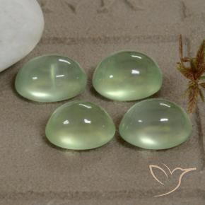 Shop natural 8.18ct Pale Pear Green  プレナイト gems, 楕円形, from 南アフリカ at GemSelect. In stock, global shipping!