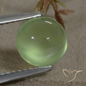 2.11カラットの天然Medium Green プレナイト、楕円形、透明